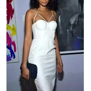 Misha Collection Milly Bardot Corset Dress White